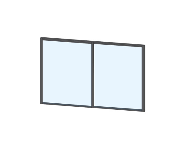 Terassin liukulasi-ikkuna Keraplast 2-os. 1100x1944 mm kirkas/harmaa