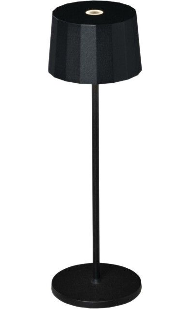 LED-pöytävalaisin Konstsmide Positano ladattava musta
