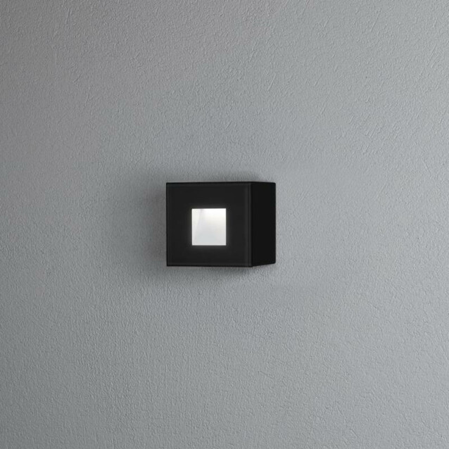 Seinävalaisin Konstsmide Chieri 7864-750 square musta 1,5W LED