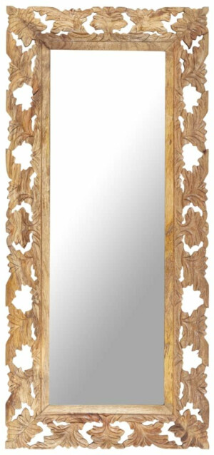 Käsinveistetty peili ruskea 110x50 cm täysi mangopuu_1