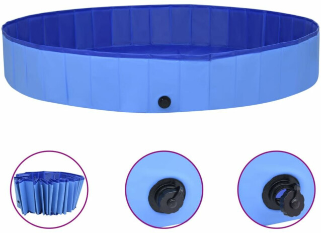 Kokoontaitettava koiran uima allas sininen 300x40 cm PVC