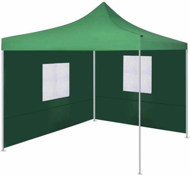 Kokoontaitettava teltta 2:lla seinällä 3x3 m vihreä_1