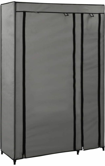 Kokoontaitettava vaatekaappi harmaa 110 x 45 x 175 cm kangas_1