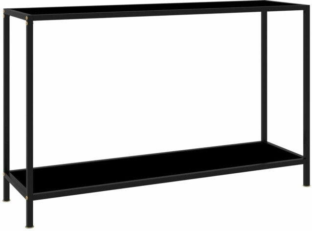 Konsolipöytä musta 120x35x75cm karkaistu lasi_1