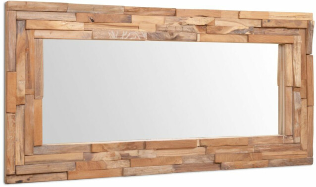 Koristeellinen peili tiikki 120x60 cm suorakaide_1