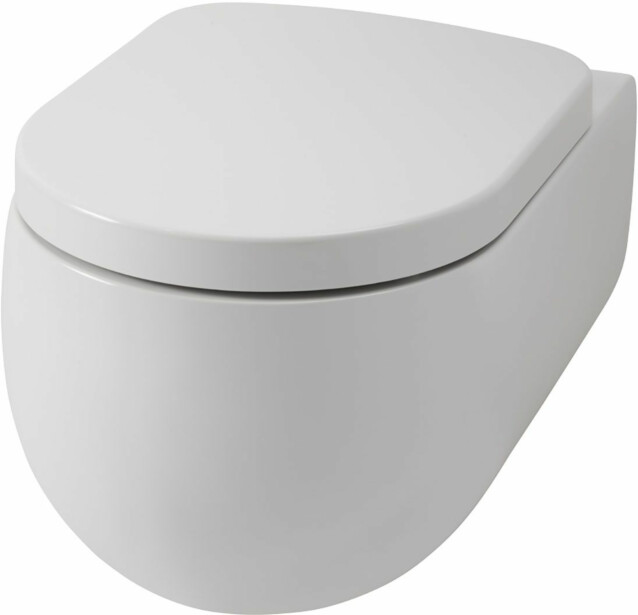Seinä-WC-istuin Lavabo Flo 54, huuhtelukaulukseton, valkoinen