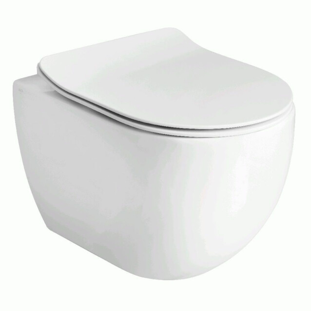 Seinä-WC-istuin Lavabo Glomp Mini, huuhtelukaulukseton, valkoinen