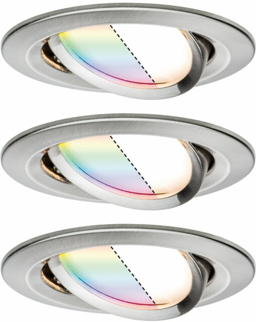 LED-Alasvalosetti Paulmann Nova Plus 3-osainen suunnattava RGBW alumiini