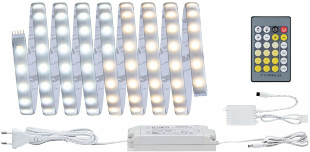 LED-Nauhasetti muuntaja + kaukosäädin Paulmann Max Basic Set 3m säädettävä valosävy muovi