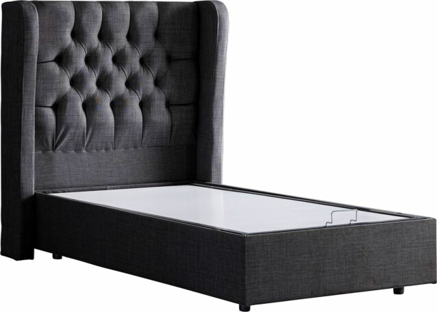 Sänky Linento Furniture Riga Bb 100x200cm antrasiitti