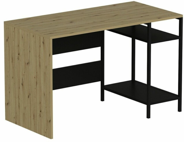 Työpöytä Linento Furniture Tiran, ruskea/musta