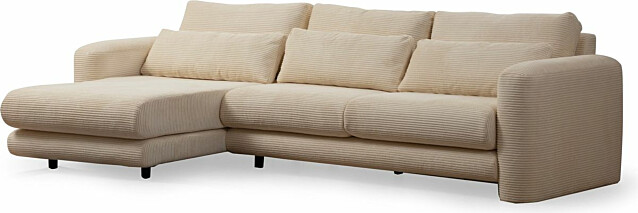 Kulmasohva Linento Furniture Lily vasenkätinen 3-istuttava beige