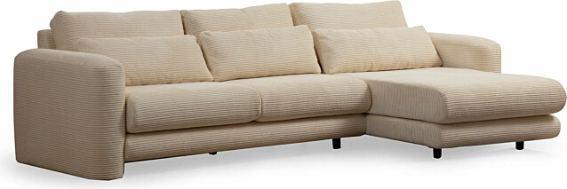 Kulmasohva Linento Furniture Lily oikeankätinen 3-istuttava beige