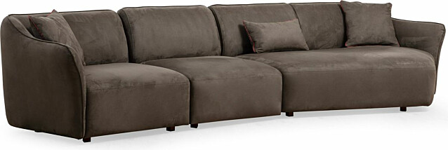 Sohva Linento Furniture Mentis L1-O1-2XR 4-istuttava ruskea
