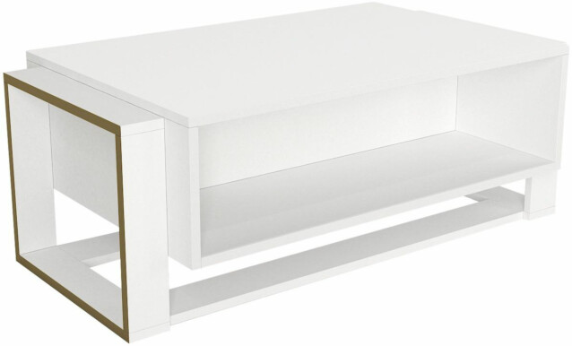 Sohvapöytä Linento Furniture Bianco, valkoinen/kulta