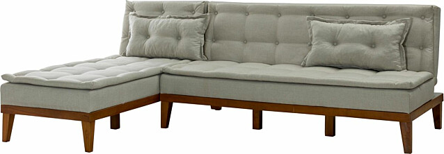 Kulmavuodesohva Linento Furniture Fuoco vasenkätinen 3-istuttava kerma