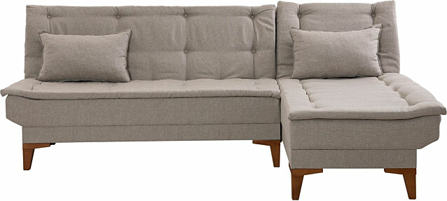 Kulmavuodesohva Linento Furniture Santo oikeakätinen 3-istuttava kerma