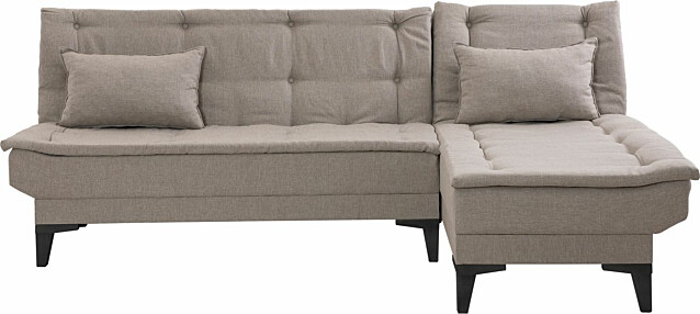 Kulmavuodesohva Linento Furniture Santo-S oikeakätinen 3-istuttava kerma
