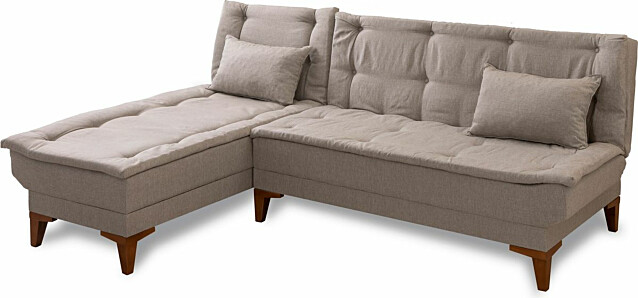 Kulmavuodesohva Linento Furniture Santo vasenkätinen 3-istuttava kerma
