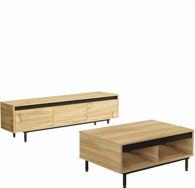Huonekalusetti Linento Furniture LV33-KL tammi/musta