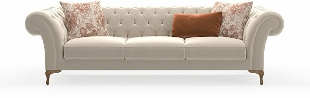 Sohva Linento Furniture Bianca 3-istuttava luonnonvalkoinen