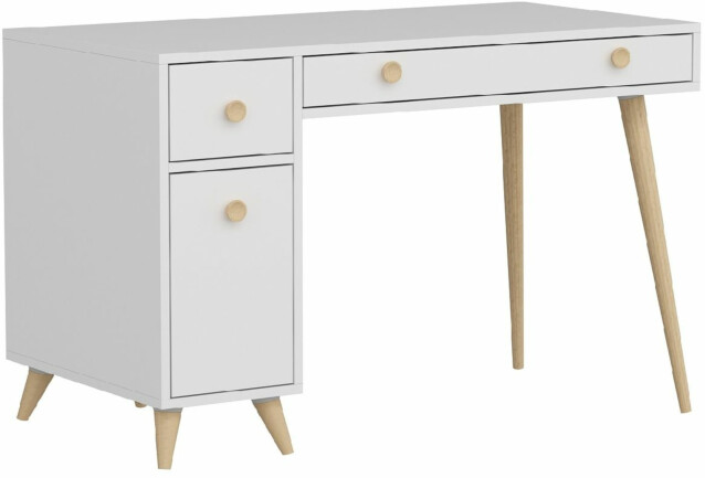 Työpöytä Linento Furniture Inarch valkoinen/tammi