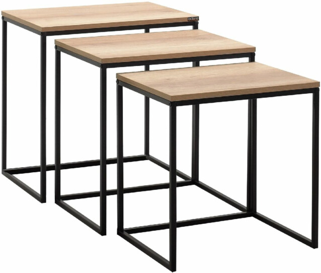 Sarjapöytä kolmiosainen Linento Furniture SHP-933-TT-1 pähkinä/musta
