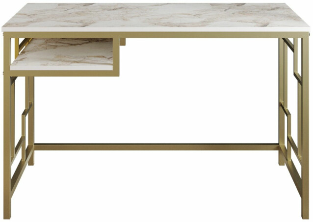 Työpöytä Linento Furniture Victory marmori kulta/valkoinen