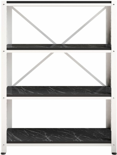 Kirjahylly Linento Furniture Shenna valkoinen/musta