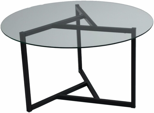 Sohvapöytä Linento Furniture Trio 75 cm kirkas lasi musta