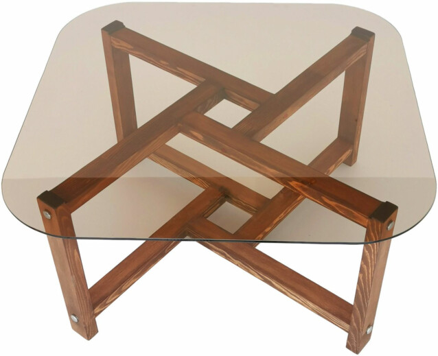 Sohvapöytä Linento Furniture Zen 80x80x40 cm ruskea