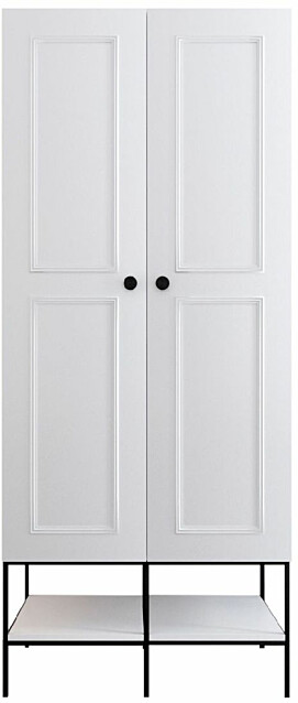 Vaatekaappi Linento Furniture Martin 2, 84cm, valkoinen