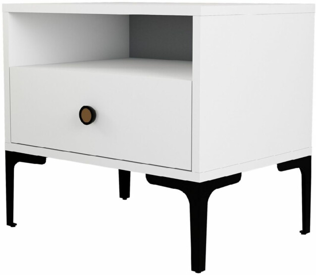 Yöpöytä Linento Furniture Lizbon 535 valkoinen