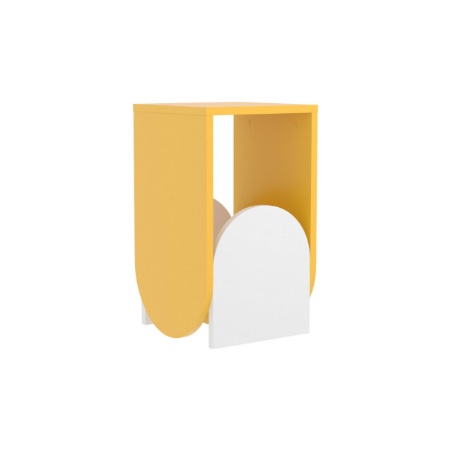 Apupöytä Linento Furniture Nun keltainen/valkoinen
