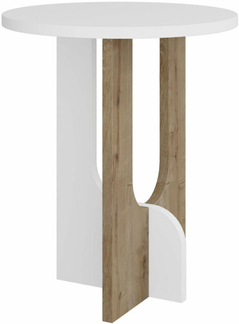 Apupöytä Linento Furniture Luna 40 cm ruskea/valkoinen