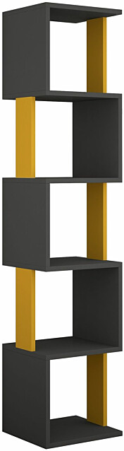 Kirjahylly Linento Furniture Piri harmaa/keltainen