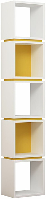 Kirjahylly Linento Furniture Multi valkoinen/keltainen
