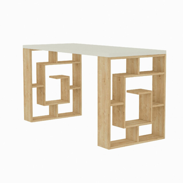 Työpöytä Linento Furniture Maze valkoinen/tammi