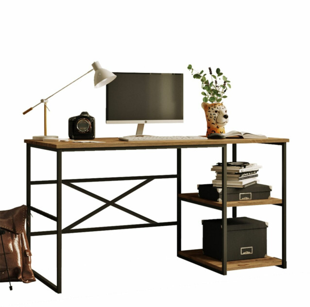 Työpöytä Linento Furniture VG25 oikea ruskea