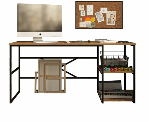 Työpöytä Linento Furniture VG28 oikea ruskea
