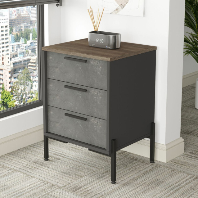 Lipasto Linento Furniture VS3 ruskea/harmaa