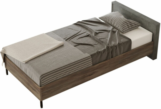 Sängynrunko Linento Furniture HM4 ruskea/harmaa