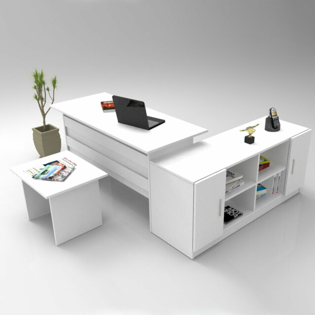 Työpöytäkokonaisuus Linento Furniture VO10 valkoinen