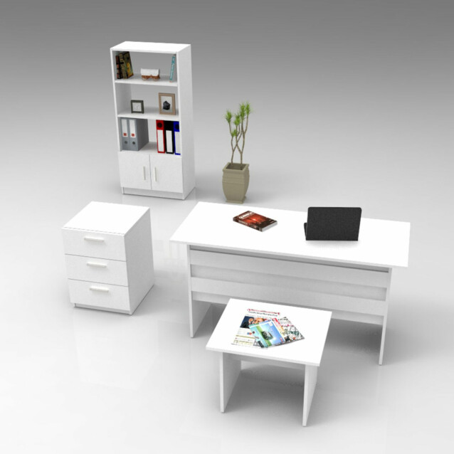 Työpöytäkokonaisuus Linento Furniture VO11 valkoinen