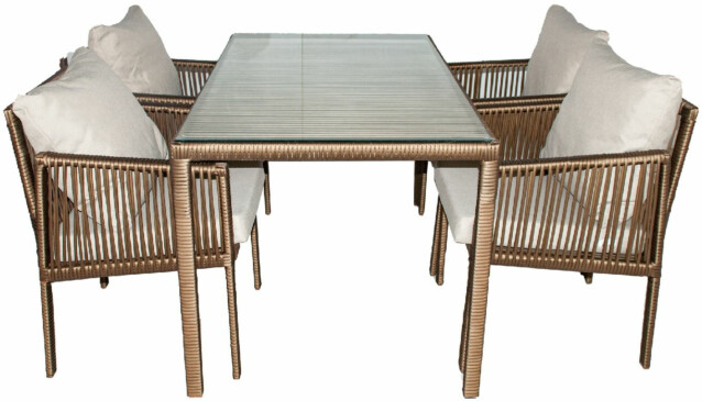Ruokailuryhmä Linento Garden Otto 4, 4 tuolia + pöytä, eri värejä