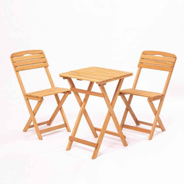 Garden Table & Chairs Set (3 Pieces) Linento Garden MY002 Brown