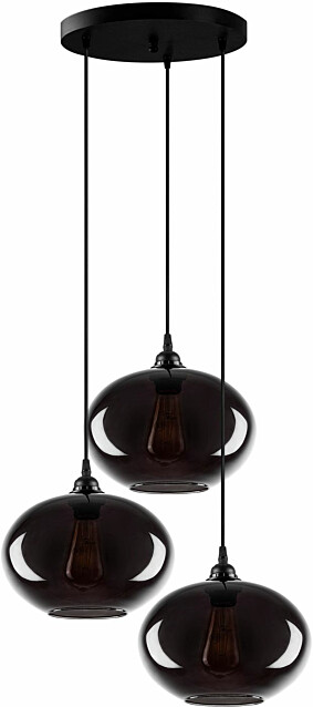 Kattovalaisin Linento Lighting Smoked Ø61 cm 3-osainen tummanharmaa