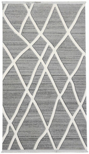 Matto Linento Basalt 120x170 cm harmaa/valkoinen