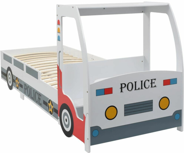 Lastensänky pöydällä poliisiauto 90x200 cm_1