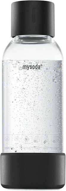 Hiilihapotuspullo Mysoda 0.5l alumiini musta